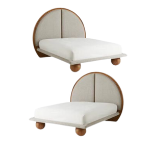 Lit rembourré en bois Lit queen size Matériaux de haute qualité Ensemble de lit en bois Prix de gros de l'Indonésie - Product Image 2