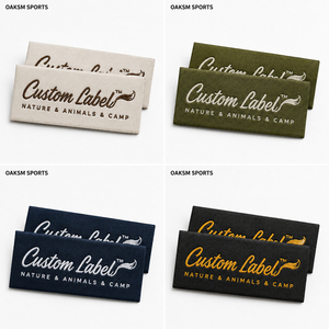 Etiquetas de cuello tejidas personalizadas de alta densidad, ecológicas, de tela damasco, para prendas de vestir, con pliegue central, pliegue final, pliegue de dobladillo de manga y distintivos para ropa - Product Image 6