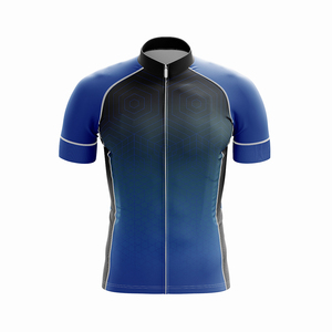 Black Blue Color Unisex Adult's Cycle Racing Uniform Sets Stretchy <b>Knitted</b> Fabric Zipper Up Jacket Youth Cycling <b>Kits</b> - Product Image 3