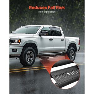 2019 2025 Dodge Ram 1500 cabina equipaggio pedane in acciaio al carbonio da 6 pollici gradini laterali 550 Lbs capacità di carico ampio cavo antiscivolo - Product Image 6