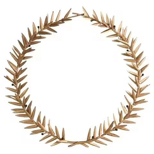 Magnifique couronne artistique en métal avec motifs de feuilles et de fleurs pour une décoration élégante de porte d'entrée, de mur et de jardin - Product Image 3