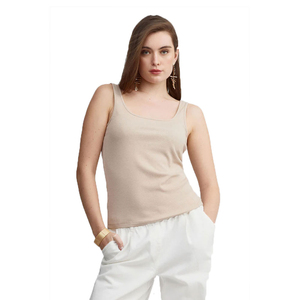 Débardeur sans manches à col rond pour femme, design personnalisé, été, décontracté, léger, en coton tricoté, design uni, pour femmes - Product Image 4