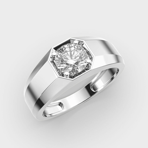 Anillo de Boda Clásico para Hombre en Plata de Ley 925 con Diamante Moissanita, Elegante, Duradero, Brillante, Joyería de Lujo para Compromiso, Regalo - Product Image 4