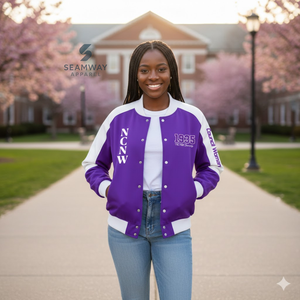 Chaqueta de Carreras de Sarga de Algodón NCNW Sorority para Mujer, Chaqueta Universitaria de Béisbol para Deportes de Motor, Chaqueta de Carreras de Alta Velocidad para Motociclistas - Product Image 4