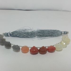 10mm naturel multi pierre de lune à facettes oignon larme goutte briolette perles de pierres précieuses brin pour la fabrication de bijoux du fournisseur bricolage en ligne - Product Image 2