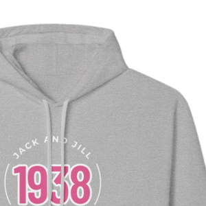 Pink Graphic <b>Light</b> Heather Grey Hoodie <b>Circle</b> Embroidered Fleece Pullover Sweatshirt Long Sleeve Unisex Casual Winter Fashion - Product Image 4