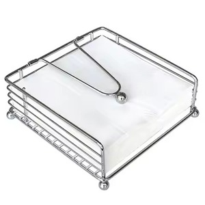 Elegant Space Efficient Metal Napkin Stand For Dining Table And <b>Kitchen</b> Modern <b>Tissue</b> <b>Holder</b> For Home Office And Restaurant - Product Image 2