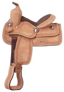 Selle de cheval en cuir rustique traditionnelle, parfaite pour la pratique du style western, l'utilisation à la ferme et l'exploration sur sentiers. - Product Image 4