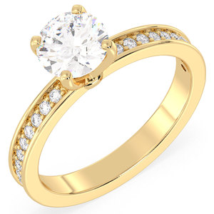 Bague solitaire REYES en moissanite taille brillant rond de 1,43 carat en argent sterling 925 certifiée GRA pour femme - Product Image 2