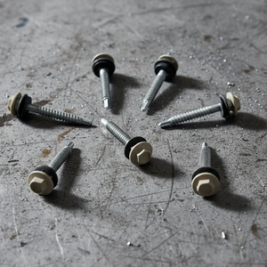 Industrial Grade Class 4.8 6.8 Carbon Steel <b>Galvanized</b> Zinc Plated Wood Fasteners Supplier BIS Certified Hex Washer Head <b>Screws</b> - Product Image 1