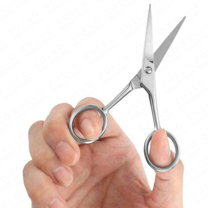 Ciseaux de manucure en acier inoxydable, lame droite, coupe-cuticules, poignée ronde, outil professionnel durable pour le soin des ongles, 8,8 cm - Product Image 6