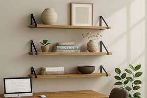 Estante de Pared de Madera MDF Melamina en Oferta, Estantes de Madera para Tienda - Product Image 2