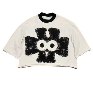 Camiseta de Algodón Lavado de Alta Calidad en Oferta, Camiseta Oversize con Estampado Urbano y Estilo Hip-Hop para Hombre - Product Image 3