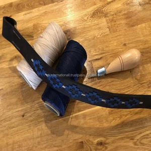 Bandeau de sourcils en cuir pour spectacle cheval, design personnalisé à la main, 1 pièce, pour bride avec tissage en fil multicolore, résistant - Product Image 3