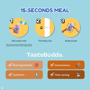 Tastebudds ผงข้าวโอ๊ตผสมน้ำผึ้งแบบวีแกนสำหรับเปลี่ยนอาหารเพื่อสุขภาพแพ็ค55ก. - Product Image 3