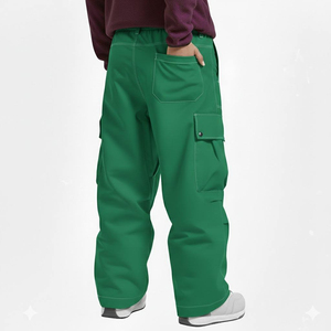 Pantalon de ski unisexe léger et imperméable, coupe ample, pour snowboard, style urbain, hiver, isolé en laine, avec cordon de serrage - Product Image 3
