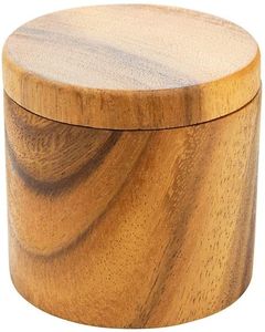 Juego de 1 Recipiente para Sal y Pimienta con Cucharas de Madera, Apto para Lavavajillas, Ecológico, para la Cocina del Hogar, Juego de Madera para la Encimera - Product Image 4