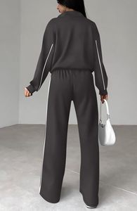 Conjunto Deportivo de 2 Piezas para Mujer, Sudadera con Cierre y Pantalones Jogger, Venta al Por Mayor OEM - Product Image 2