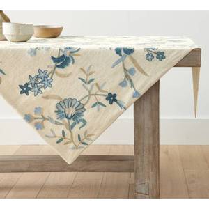 Embroidered Floral Cotton Durable Lightweight Customizable <b>Table</b> <b>Cover</b> for Banquet Use - Product Image 1