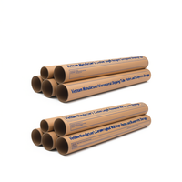 Tube de rangement minimaliste rectangulaire en carton ondulé de longueur personnalisée pour cartes murales, affiches et plans, fabriqué au Vietnam