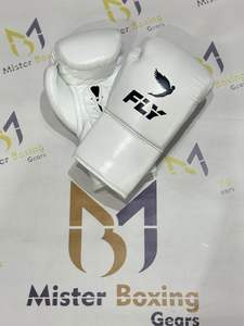 Gants de boxe sur mesure de haute qualité, en cuir de vachette véritable, à lacets, pour l'entraînement et le sparring - Product Image 2