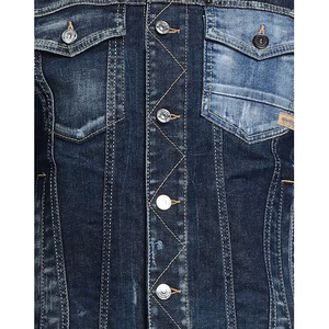 Latest Design High Street Men's <b>Denim</b> <b>Jackets</b> Full Sleeves Light Color Washed Front Pockets Customizable Colors Sizes - Product Image 6