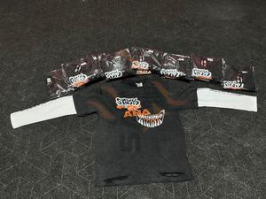 Custom Oversized <b>Tshirt</b> Long Sleeves Streetwear Boxy Vintage DTG Print Graphic Double Layer Long Sleeve T-Shirt - Product Image 3