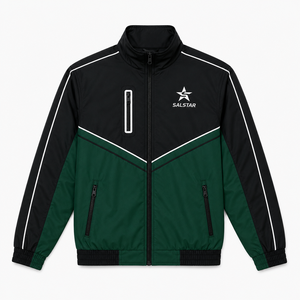 Vêtements d'extérieur performants, capuche et poignets ajustables, veste coupe-vent athlétique durable, veste streetwear bicolore au design tendance - Product Image 3