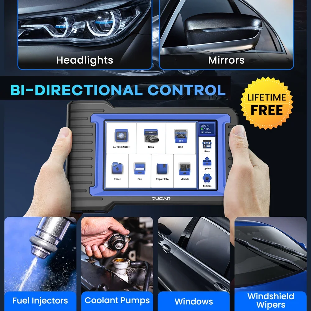 MUCAR VO7 Automotive Diagnostic Tool, 3 Year-Update, Full System