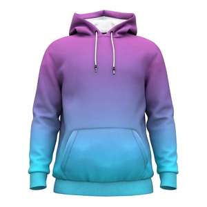 Sudadera con Capucha Unisex de Color Sólido, Corte Regular, Informal, Tejida, de Poliéster/Algodón, Transpirable, Impermeable, con Bolsillos, para Invierno - Product Image 1