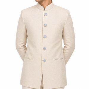 Botones de Lujo Personalizados de Latón con Diseño de Cerámica Azul de Jaipur, Botón de Cristal con Flor de Loto Azul y Esmalte Blanco para Blazer de Hombre - Product Image 2