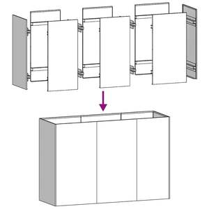 Grand pot à fleurs élégant en acier laminé à froid noir – Série de jardinières - Product Image 6