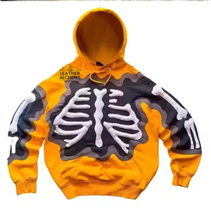Sweat-shirt d'hiver pour homme, style streetwear, imprimé en relief, épaules tombantes, coupe ample, qualité supérieure - Product Image 1