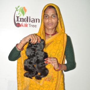 Extensions de cheveux naturels indiens Remy vierges, ondulés, pas chers, avec pointes coupées droites, peuvent être teints et décolorés, pointes épaisses, pose à la machine - Product Image 6