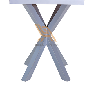 Table rectangulaire au design minimaliste, structure en teck, pour la décoration de meubles de maison - Product Image 6