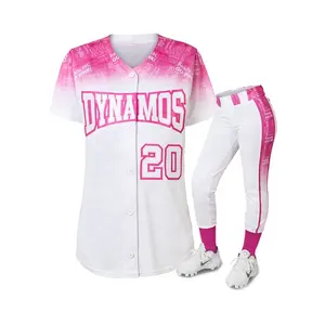 OEM benutzer definierte Mode Baseball Uniform Mode Frauen einfache Baseball Trikots Großhandel Plain Baseball Trikots