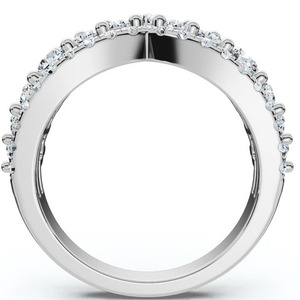แหวนแต่งงานทรงมงกุฎประดับเพชรเพาะเลี้ยงทรงกลม ทอง 10K 14K 18K เงิน 925 935 เครื่องประดับสำหรับงานหมั้น งานครบรอบ และงานแต่งงาน - Product Image 4