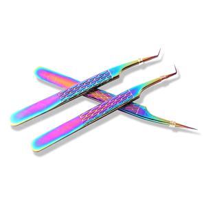 Pinzas para Pestañas de Punta Fina de Marca Privada, Pinzas de Acero Inoxidable para Extensión de Pestañas para Proveedores de Herramientas de Salón de Belleza Profesional - Product Image 3