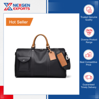 En stock, sac de voyage unisexe de haute qualité, imperméable, grande capacité, en cuir PU, fermeture à glissière, poignée souple