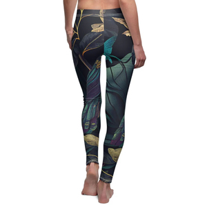 Leggings de yoga taille mi-haute élastique pleine longueur avec empiècements en maille, design à surpiqûres contrastées, respirants, séchage rapide, effet ventre plat, sans coutures - Product Image 2