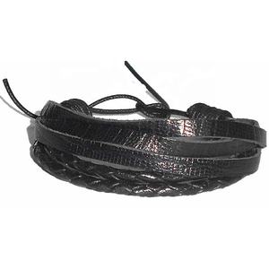 Pulsera de cuero ajustable de alta calidad con cerradura Brazaletes y pulseras de moda - Product Image 4