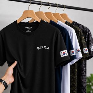 เสื้อยืดพิมพ์ลายสไตล์สปอร์ตสไตล์ ROKA สำหรับผู้ชายระบายอากาศได้ดีแห้งเร็วน้ำหนักเบาแขนสั้นออกกำลังกาย - Product Image 3