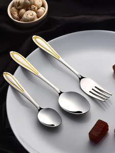 Premium Solid Metal Spoon Stainless Steel Cutlery for Coffee Tea Dessert Dining <b>and</b> Kitchen <b>Set</b> Use - Product Image 5
