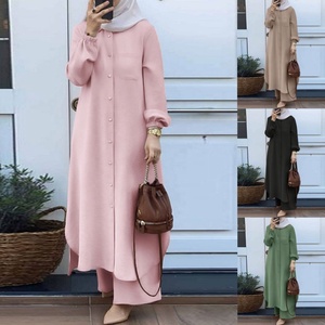Unisex Modest Hijab Swimwear Islamic Burkinis 2-Piece Set Crew Neck High Cut Bottom Quick Dry Breathable Eco-Friendly - Product Image 3
