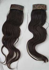 Extensiones de Cabello Remy Indio con Clip para Cola de Caballo, 50g, Doble Trama a Máquina, Cabello Virgen de Una Sola Capa - Product Image 2