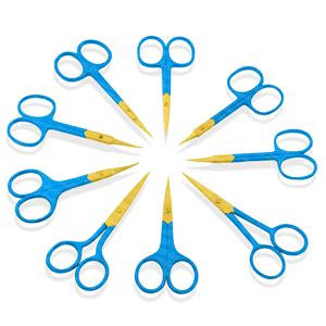 Ciseaux pointus à ressort en acier inoxydable pour la coupe des sourcils Logo personnalisé Marque privée Ciseaux à sourcils droits - Product Image 3