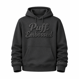 Sudadera con Capucha Personalizada de Alta Calidad con Estampado en Relieve, Sudadera con Capucha Blanca Extra Grande para Hombre, Sudadera con Capucha Lisa con Estampado Puff para Hombre - Product Image 2