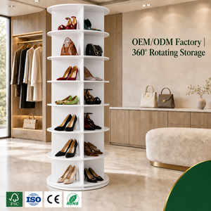 <span class=keywords><strong>Scarpiera</strong></span> Intelligente, Resistente ed Ecologica, a Tutta Altezza, Girevole a 360 Gradi, Regolabile, Contemporanea, Autoportante, per Arredamento Domestico e Centri Commerciali - Product Image 1