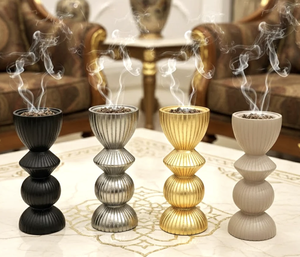 Modern Eco-Friendly Handmade Durable <b>Bakhoor</b> Burner Set Three Minimalist Arabic Mabkhara Incense Holder Luxury Home <b>Oud</b> White - Product Image 1