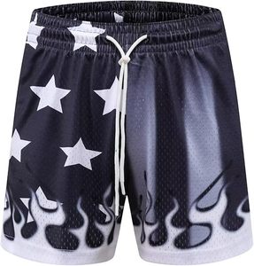 Shorts de course respirants sublimés pour hommes, protection UV, résistants à la décoloration, imprimés, équipement athlétique pour les courses en plein air - Product Image 4
